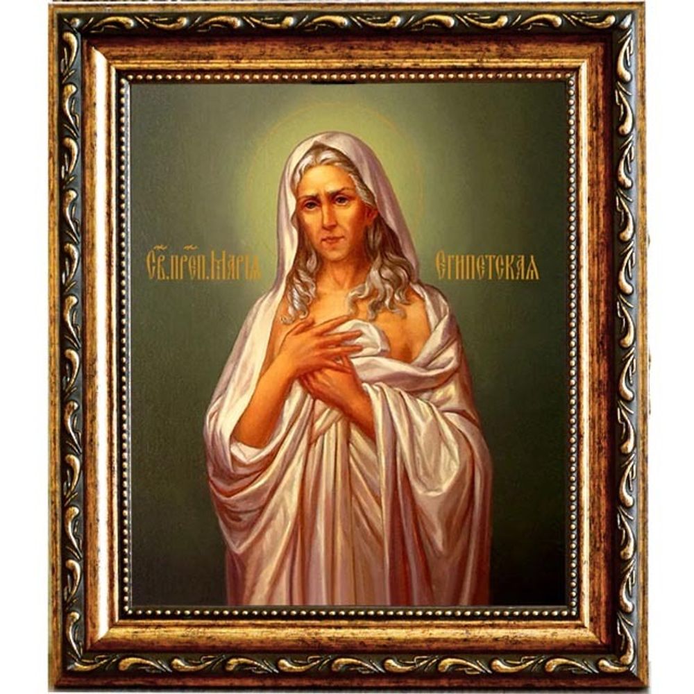Мария Египетская Преподобная. Икона на холсте