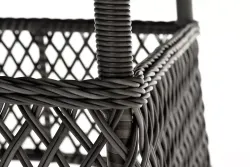 "Эспрессо" плетеный круглый стол, диаметр 150 см, цвет графит