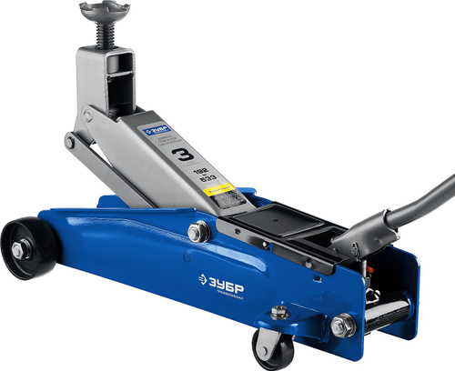 ЗУБР Т-77 3т 192-533мм подкатной домкрат с высоким подъемом, Профессионал