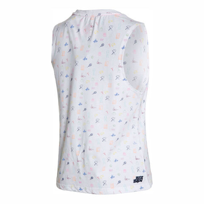 Женская теннисная майка BIDI BADU Emefa Lifestyle Tank Top Women - White, Multicoloured