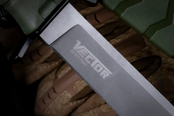 Нож Kizlyar Supreme VECTOR 420HC TW OKH PS (StoneWash, Olive Kraton Handle, Polyamide Sheath)