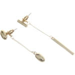 Серьги «ЭЛЛОДИ», винтаж, цвет золото и серебро, 6,4*2см