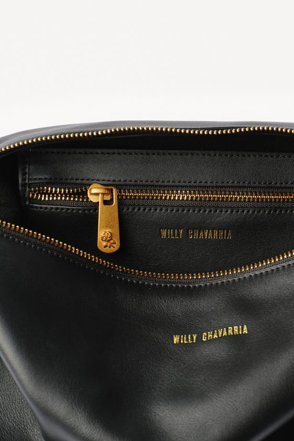 ZARA X WILLY CHAVARRIA КОЖАНЫЙ КЛАТЧ, ЧЕРНЫЙ