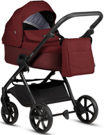 Детская коляска Tutis Leo 3 Plus 4 в 1 с автокреслом Elo Lux EduSky Black и базой 1582220 Burgundy