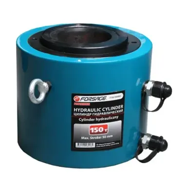 Цилиндр гидравлический двойного действия со сквозным отверстием в штоке150т(ход штока-100мм,Ø штока-166мм,Ø отв.-100мм,общий Ø-258мм, L-257мм, 700bar) Forsage F-YG150100KS