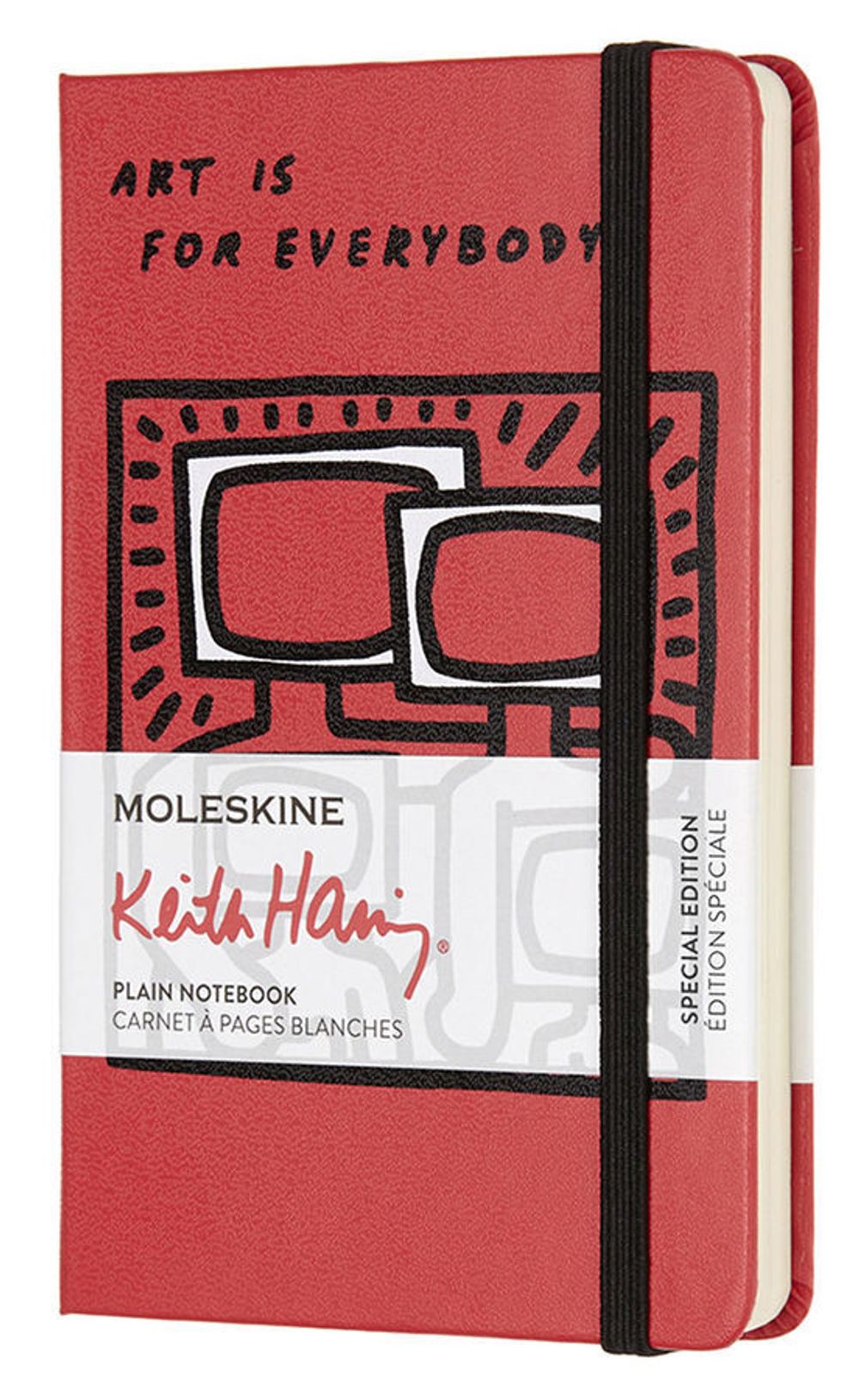 Блокнот Moleskine Limited Keith Haring Pocket 90x140мм 192стр нелинованный красный (LEKH01QP012)