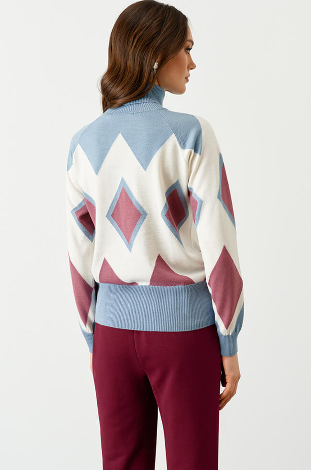 22739 Джемпер женский (голубой принт)