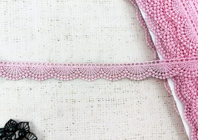 Кружево плетеное, ш. 2 см, розовый