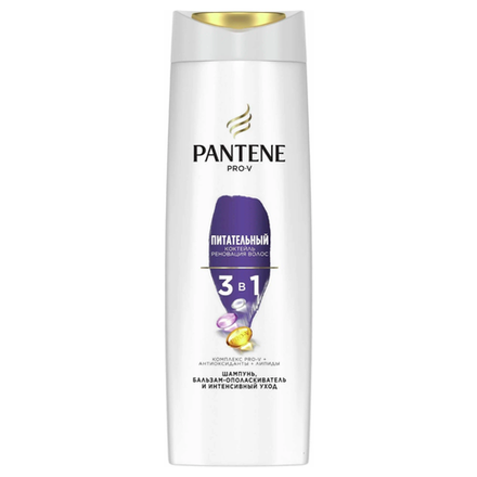 Шампунь Pantene Pro-V 3в1 Питательный коктейль реновация волос 360 мл