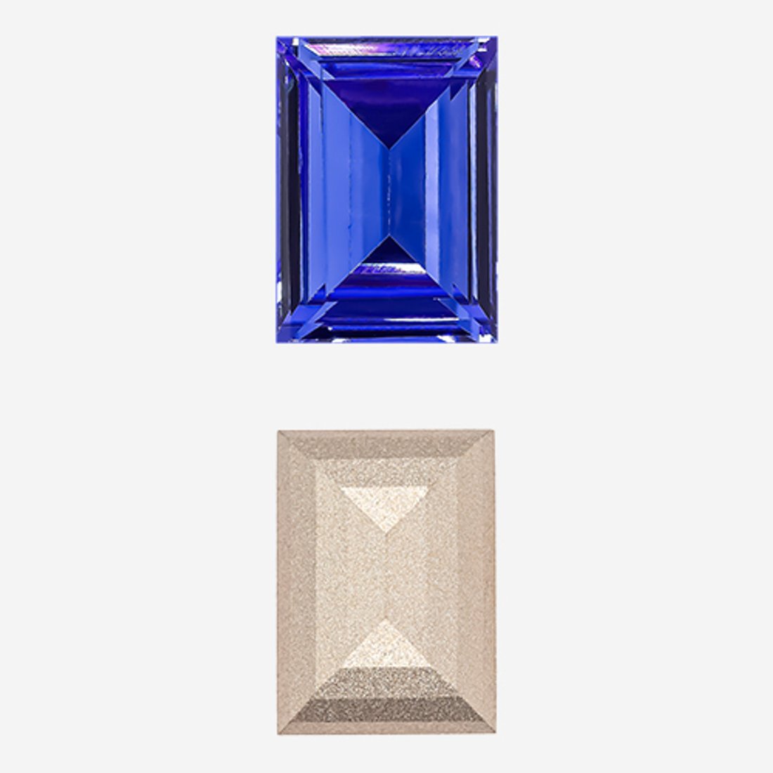 Кристалл Прямоугольник (Step Cut Fancy Stone), оттенок "Sapphire", 14*10мм