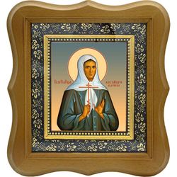 Александра Дьячкова, послушница, преподобномученица. Икона на холсте. В киоте 10 х 12 см.