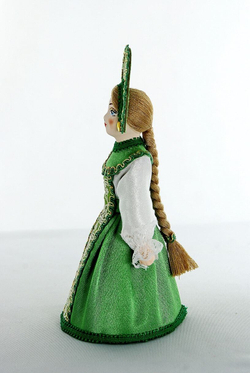 Кукла Потешного промысла в Русском костюме фарфоровая