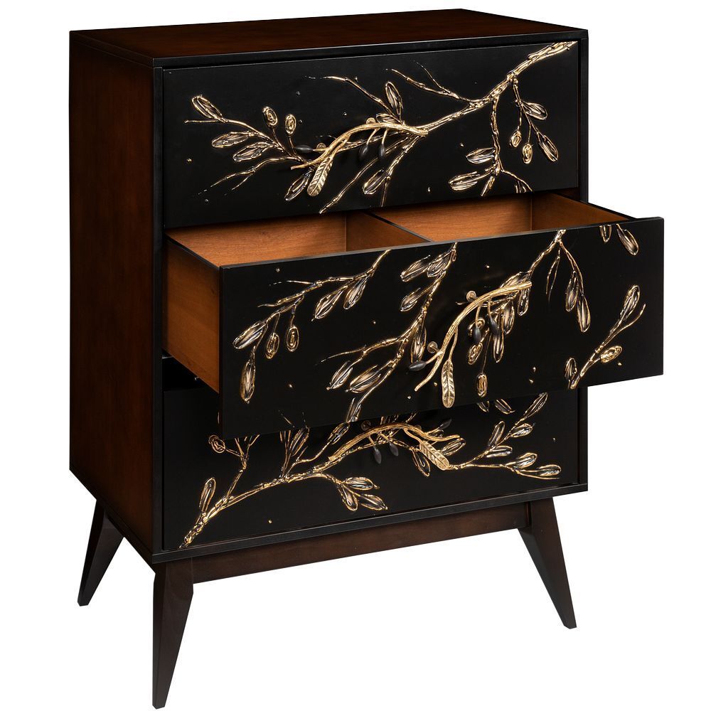 Ручка мебельная скоба Oliva Branch (Олива Бранч) правая Амбер