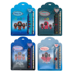 Блокнот детский Basir на замке, с карандашом, линейкой и ластиком, формат А6, серия "Кальмар", переплет 7БЦ, 15*11 см, 48 листов, ассорти