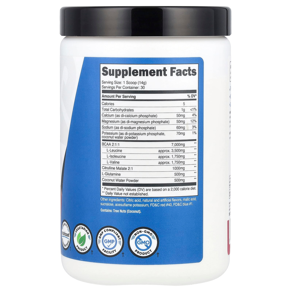 Nutricost, Performance, BCAA +, ежевика, 423 г (15,1 унции)