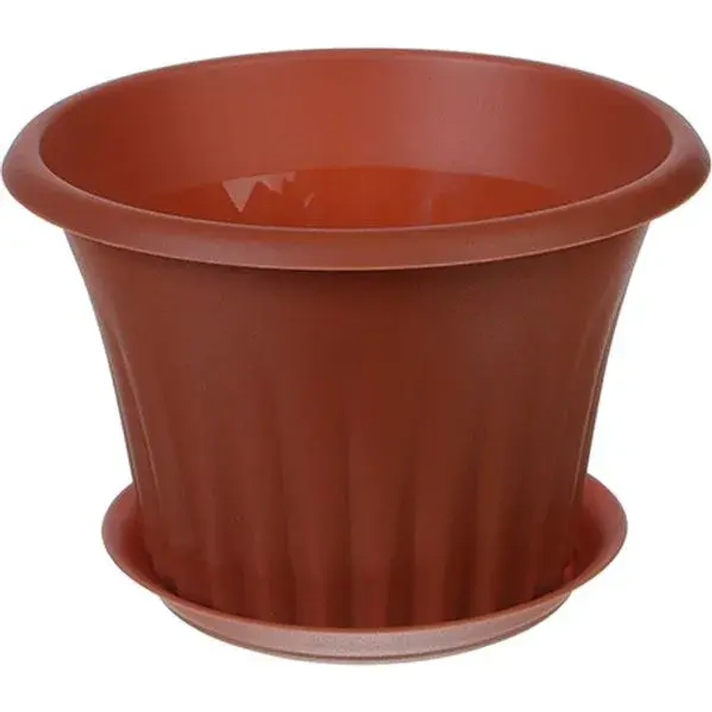 Кашпо КЭРОЛ D180мм 1,5л с подставкой Терракотовый 0,12,18х0,18м