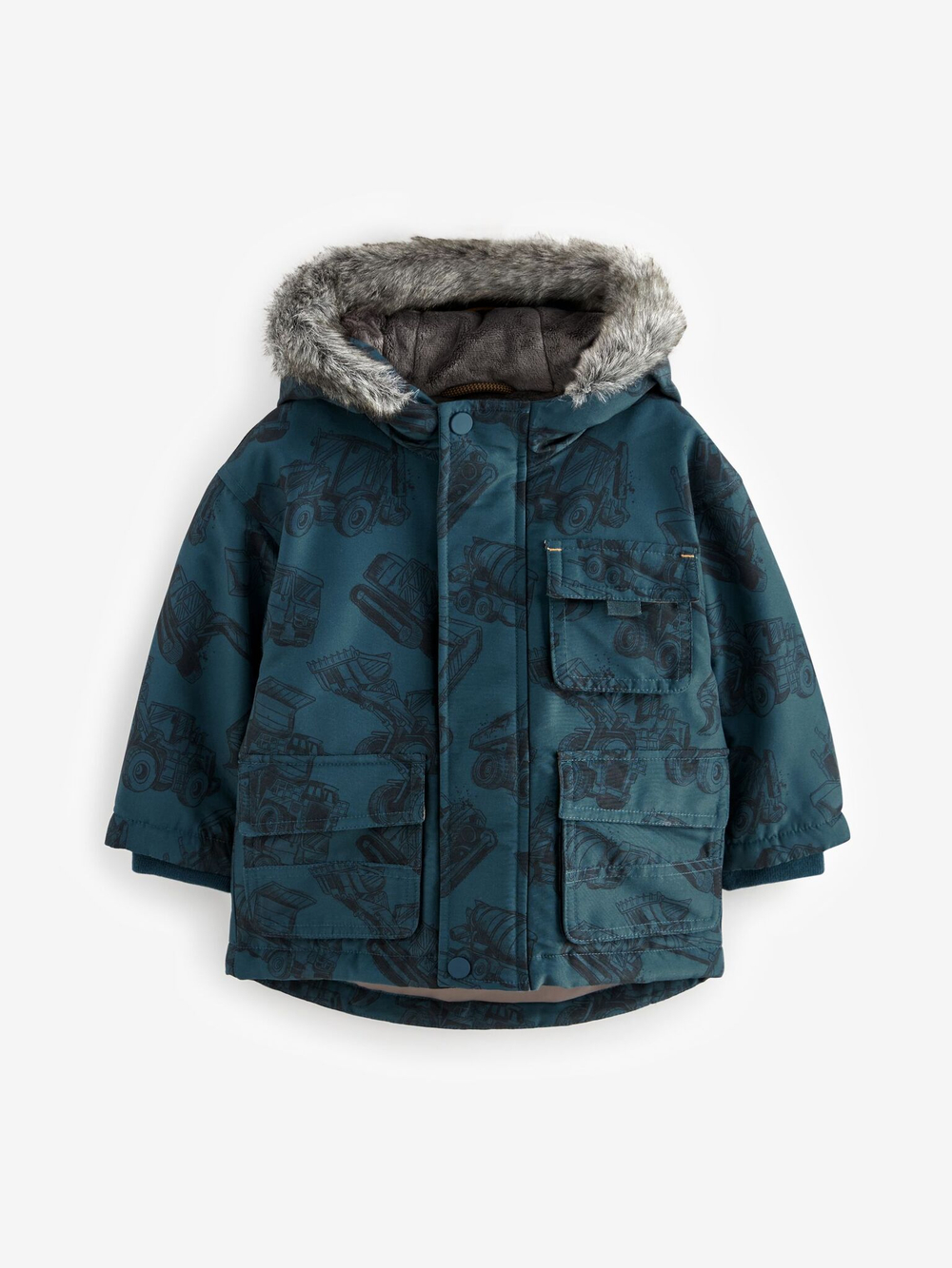 Куртка утепленная с капюшоном для мальчика Next Q53-235, Синий