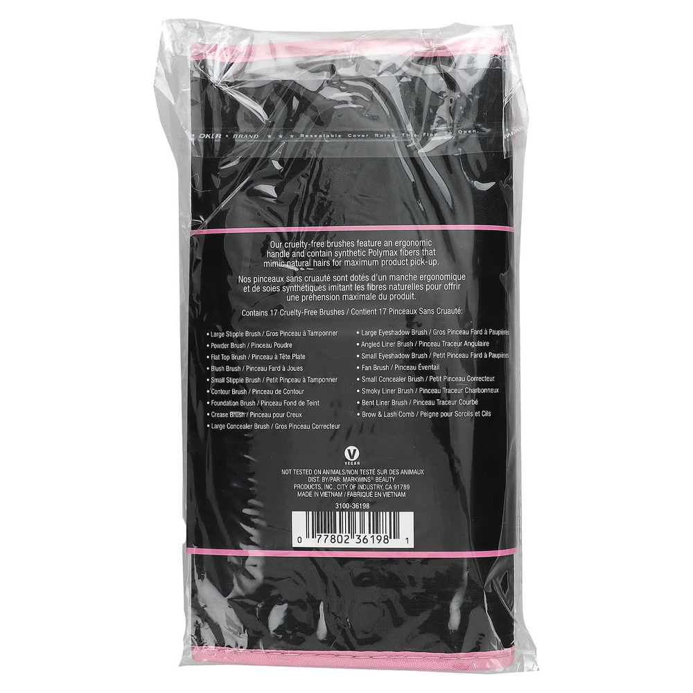 wet n wild, Набор из 17 кистей в скручивающемся чехле