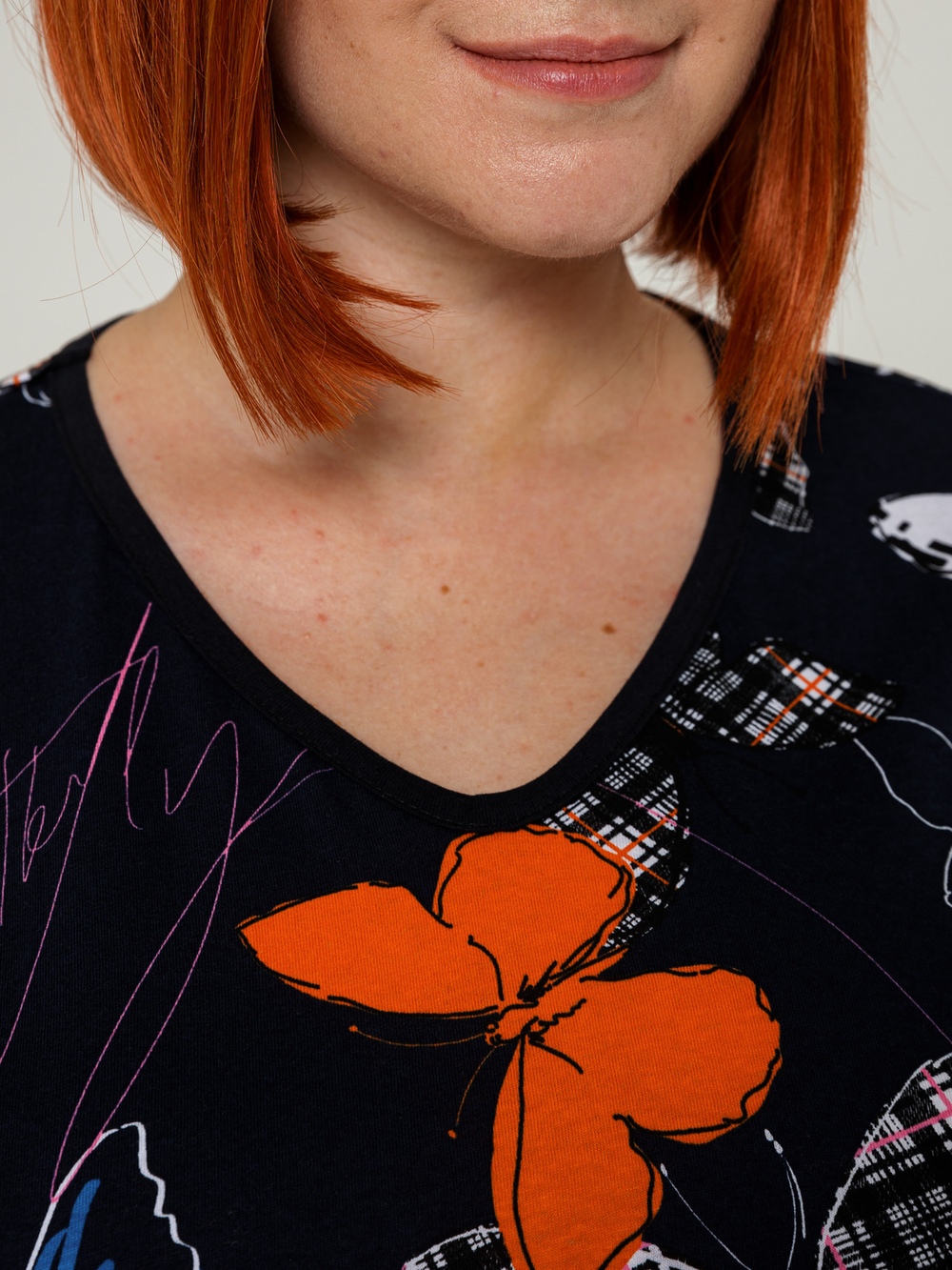 Футболка Фк-155Х/синий-бабочки