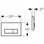 Кнопка смыва Geberit Delta 51 115.105.DW.1 черная глянцевая