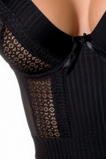 Чёрная прозрачная сорочка Harriet Chemise SM (42-44) (Цвет: черный)