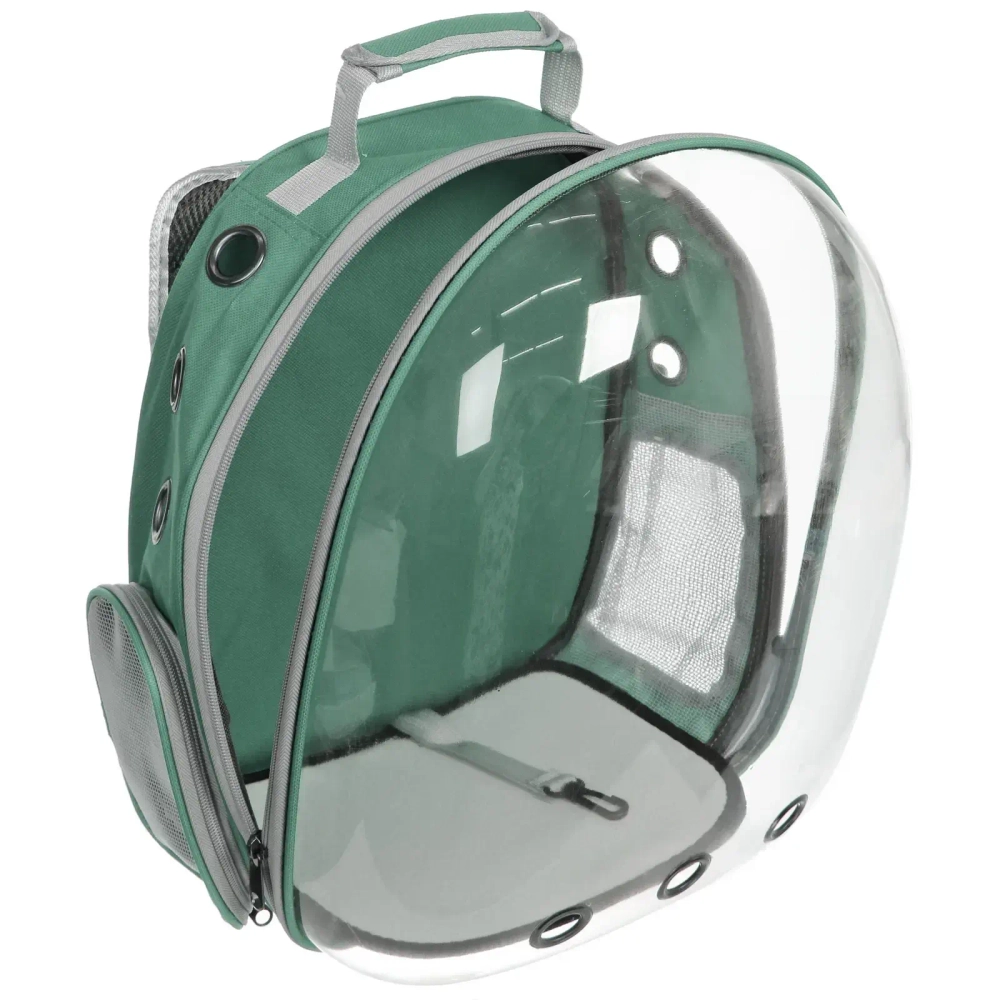 Рюкзак - переноска для животных «ЛЮБИМЫЙ БРО», цвет зеленый, 27*33*43см/до 7кг (Пакет и Лейбл)