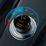 Автомобильная зарядка + Кабель Baseus Superme Digital Display PPS Dual Quick Charger Car Charger U+C 100W Set