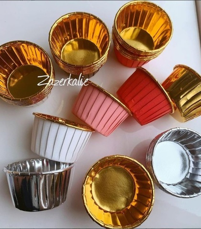 Капсулы для капкейков, металлизированные