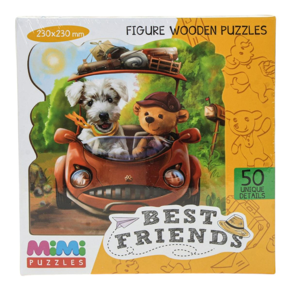 Пазл деревянный фигурный "Best friends" 50дет.