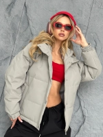 Куртка осенняя короткая с капюшоном