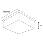 Светодиодный светильник для грильято 10Вт 4000К