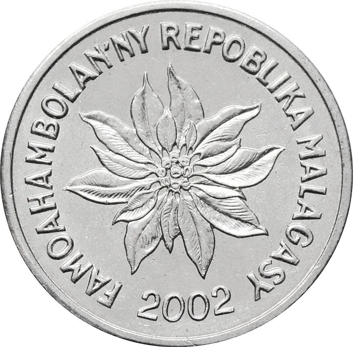 1 франк 2002 Мадагаскар AU-UNC