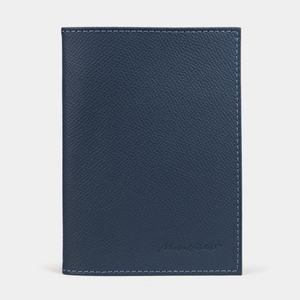 Обложка для паспорта и автодокументов Moscou Easy из натуральной кожи теленка, цвета темно-синего Safiano