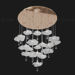 Люстра Cloyd SHANGRILA C33 / выс. 120 см - керамика - золото (арт.11334)