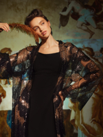 Халат из кружева с бахромой