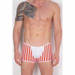 Мужские трусы боксеры в оранжевую полоску с белой вставкой Cosmos Colors FM30_OW