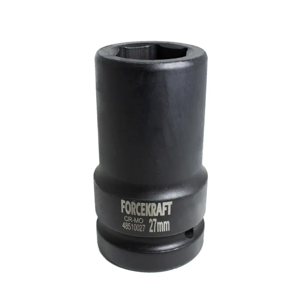 Головка ударная глубокая 1'', 27мм (6гр.) FORCEKRAFT FK-48510027