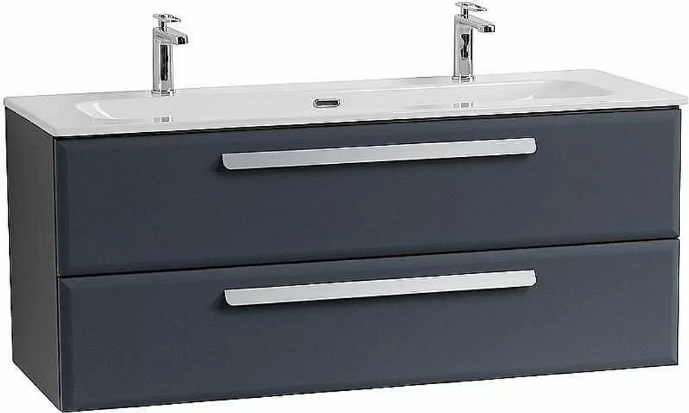 Тумба с раковиной Cezares ECO-CER-N 120 ECO-CER-N-1200-2C-SO-GR-P графит
