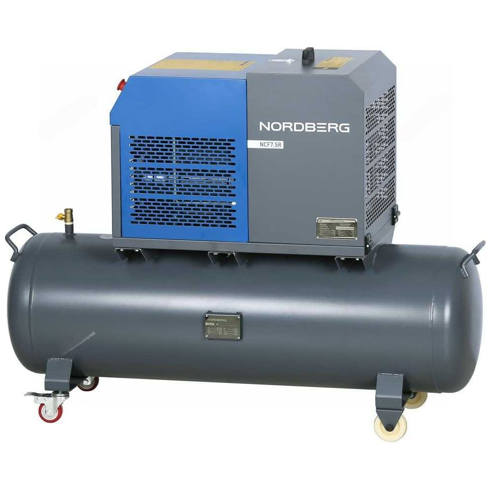 Компрессор винтовой, 5,5 кВт, 10 бар, 660 л/мин, ресивер 230 л, IP54 NORDBERG NCF7,5R