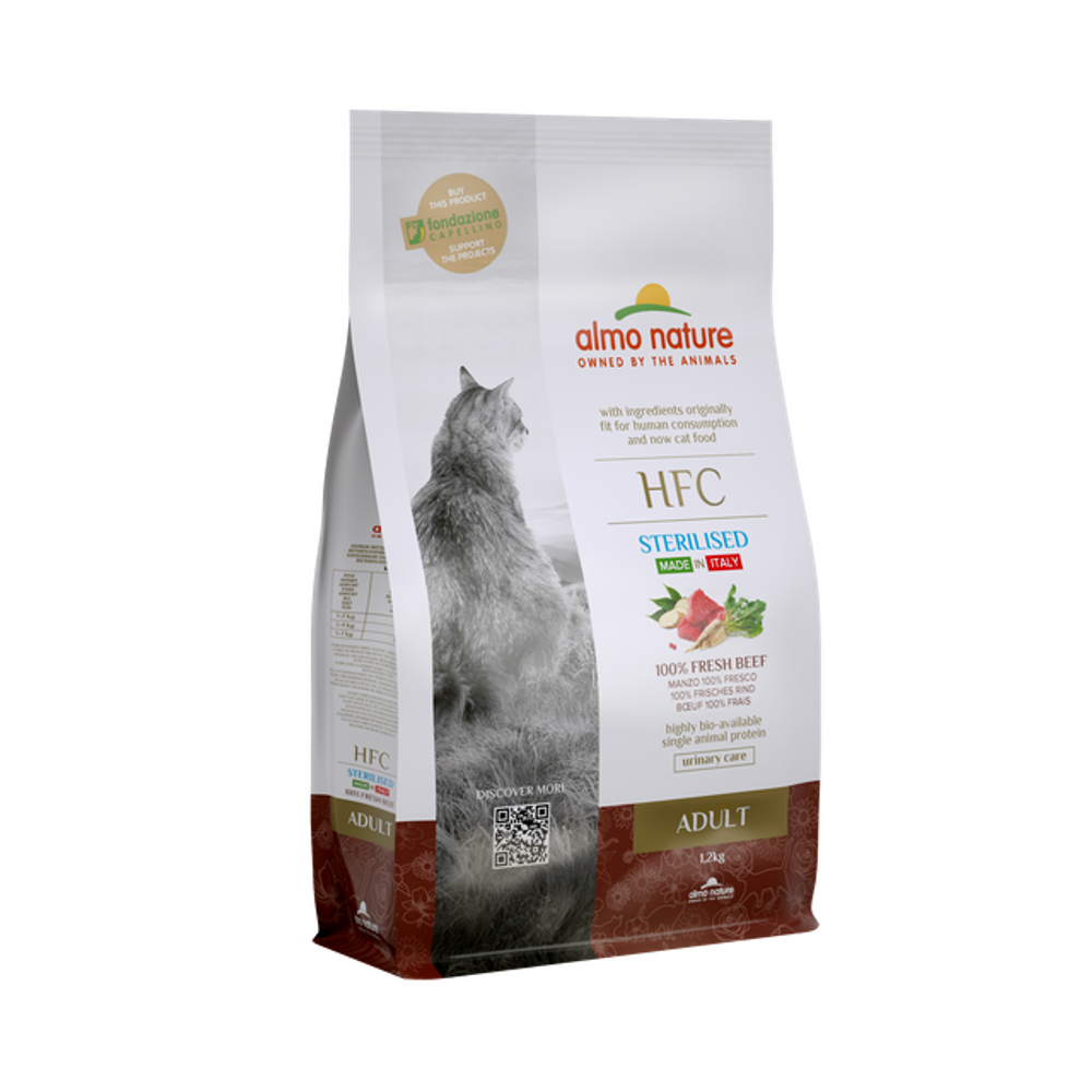 Almo Nature Для стерилизованных кошек со свежей Говядиной (50% мяса) (Adult Sterilized Beef) 1,2 кг