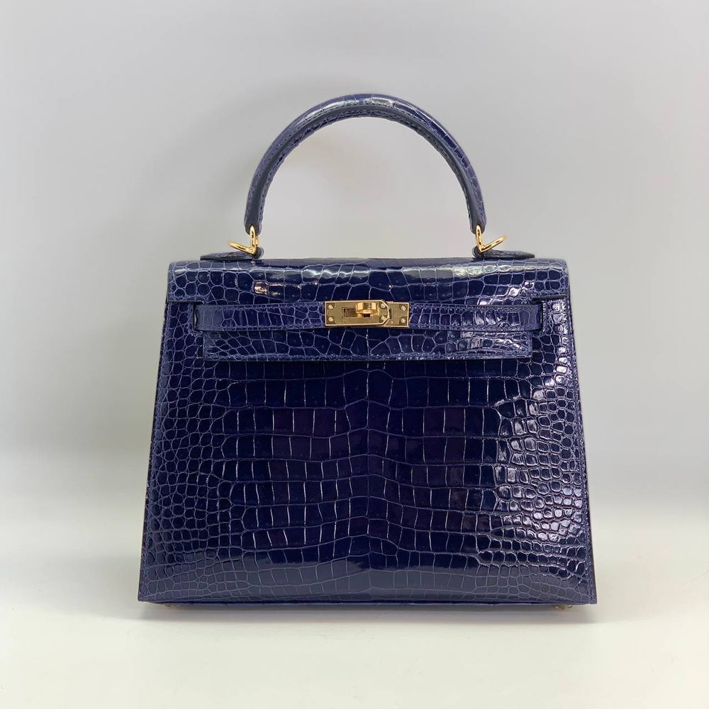 Сумка Hermes из кожи крокодила 25 см