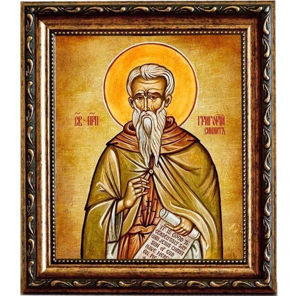 Григорий Синаит преподобный. Икона на холсте.
