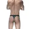 Мужские трусы стринги зеленые блестящие Don Moris DM102132
