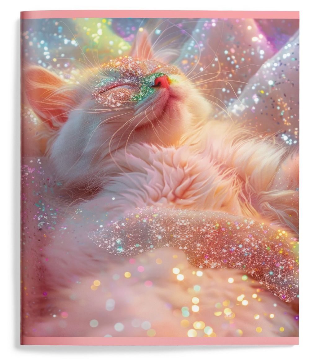 Тетрадь 48л, А5, клетка, Schoolformat Блестки, УФ-лак, в ассортименте