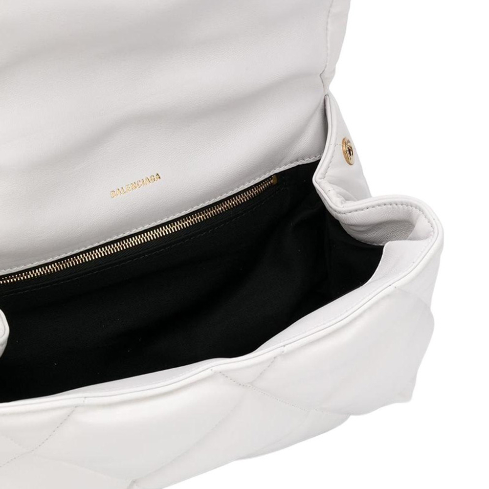 Balenciaga Leather Clutch Medium Women"s White