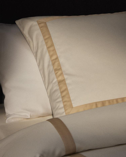 ZARA HOME НАВОЛОЧКА С КАЙМОЙ (300 НИТЕЙ), ЗОЛОТИСТЫЙ