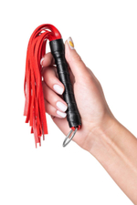 Красно-черный флоггер Anonymo - 28 см. (Цвет: красный с черным)