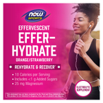 NOW Foods, Sports, Effer-Hydrate, восстановление, апельсин и клубника, 10 таблеток, 51 г (1,8 унции)