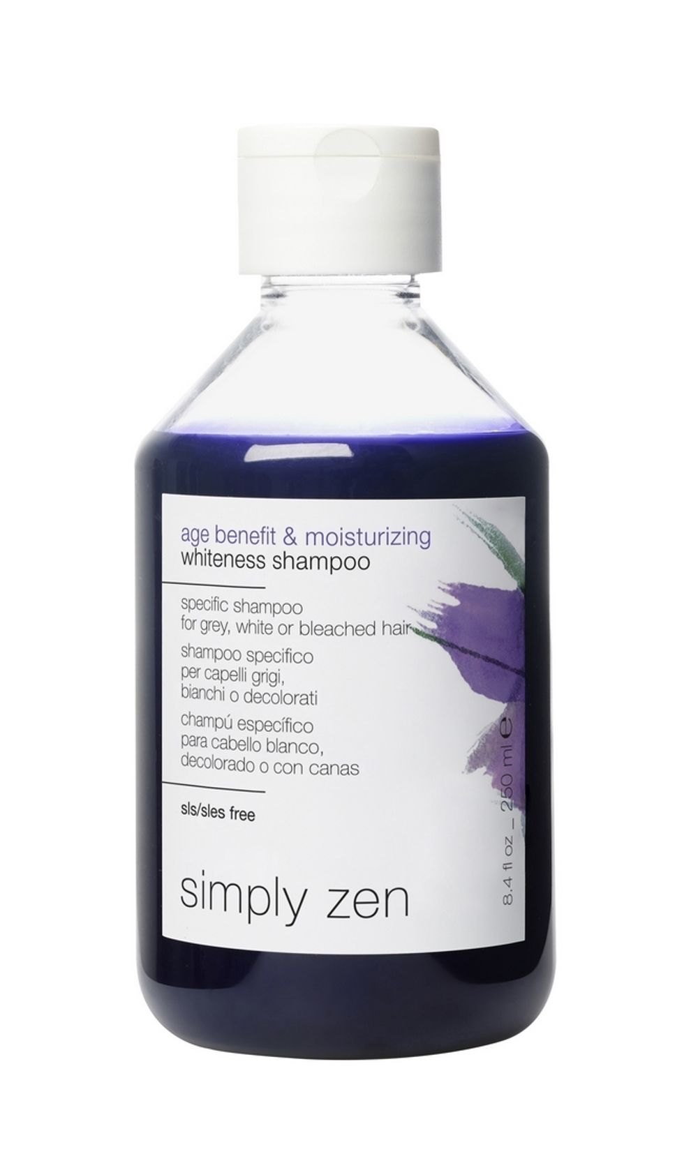 Simply Zen Age Benefit Whiteness Shampoo 250 мл — шампунь для седых, белых или осветленных волос