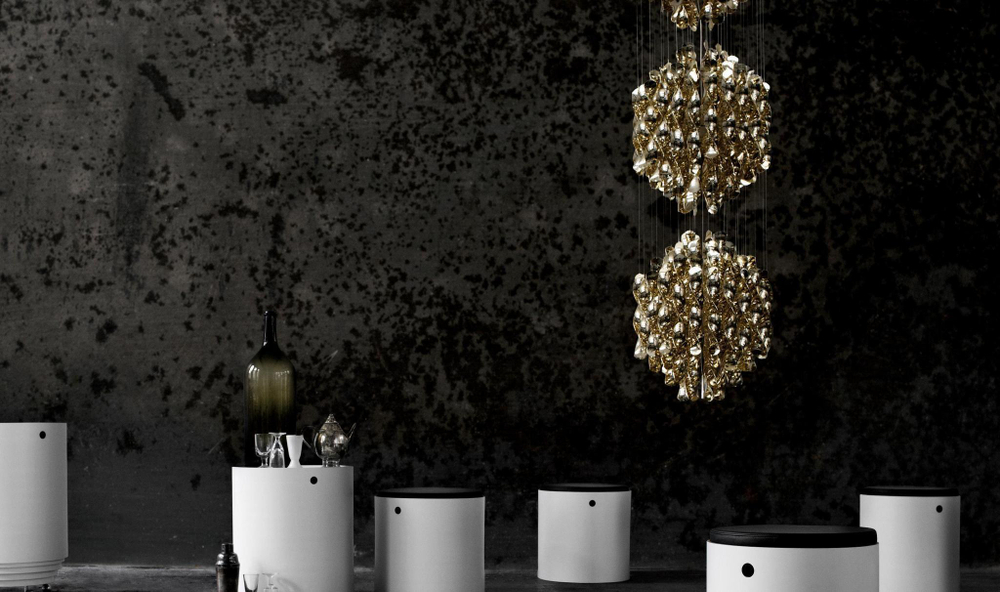 Pendant design lamp  Spiral SP03 by Verpan Panton (Gold)